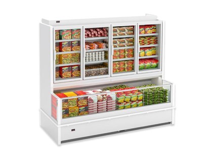 Turmaline m. hængslede døre og push glaslåg