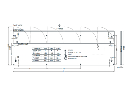 Turmaline m. hængslede døre og push glaslåg