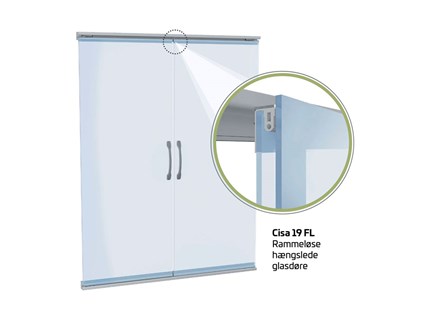 Cisa 19 FL - rammeløse døre